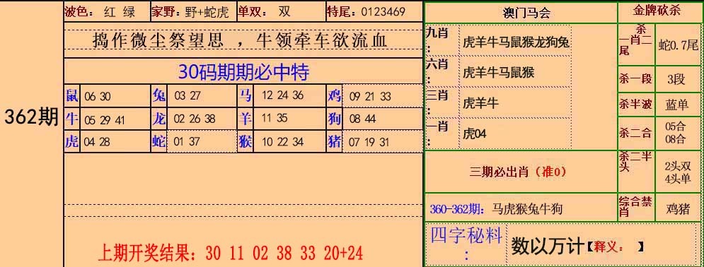 362期30码中特[图]