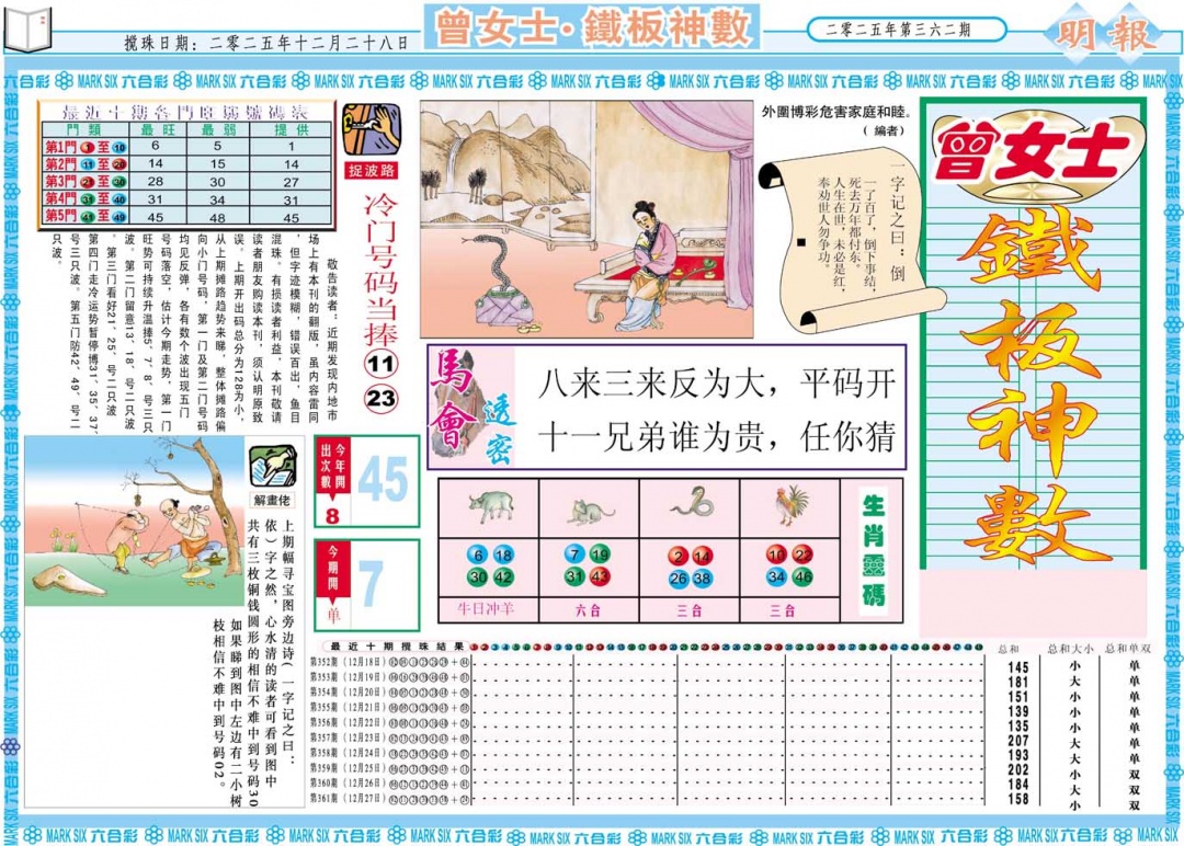 362期曾女士铁板神数A[图]