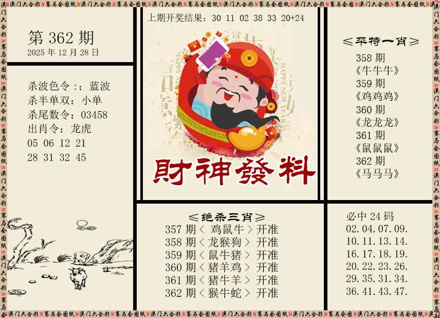 362期财神发料[图]