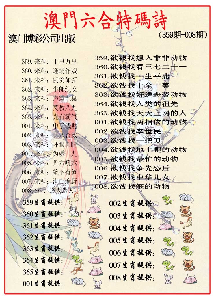362期内部特码诗[图]