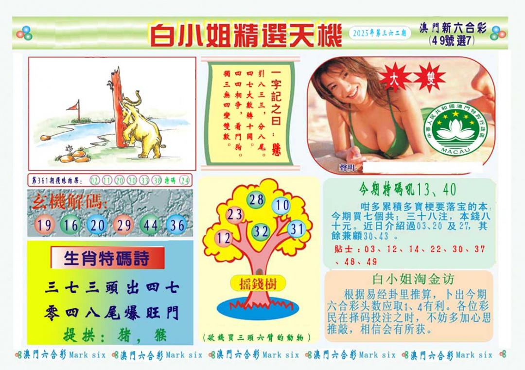362期白小姐精选玄机A[图]