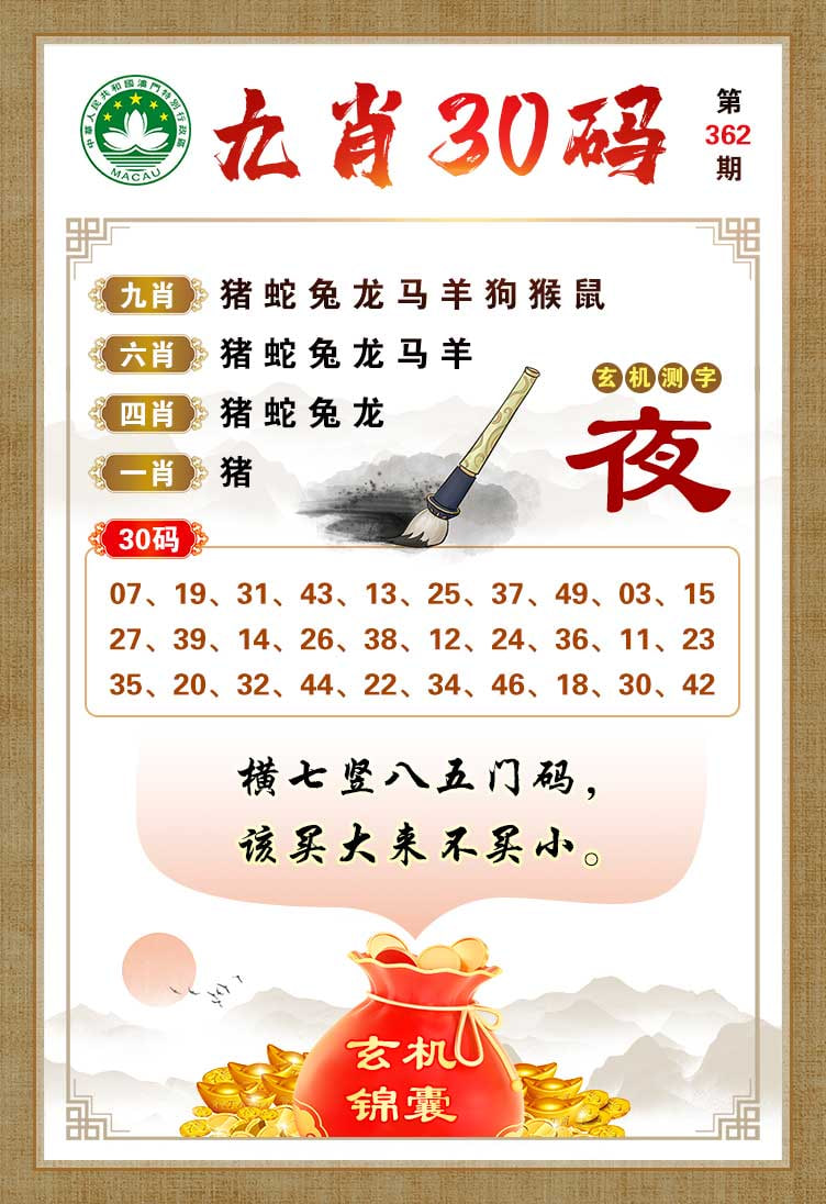 362期九肖30码[图]