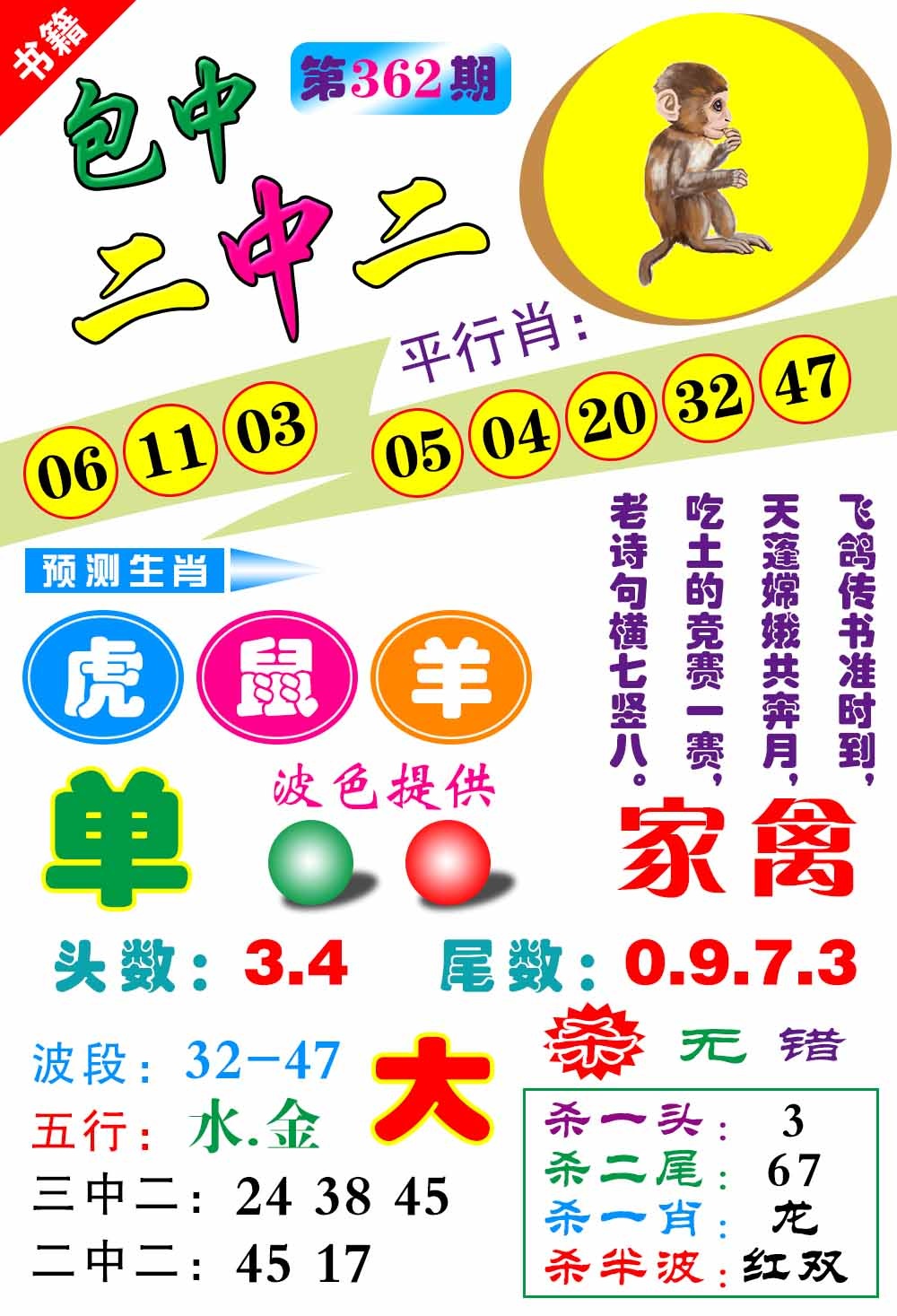 362期澳门预测生肖[图]