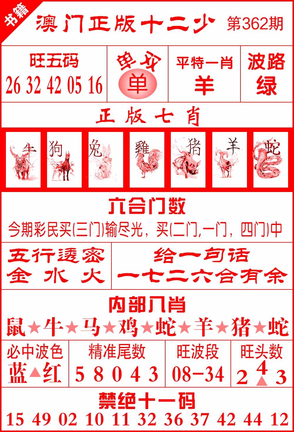 362期澳门十二少[图]
