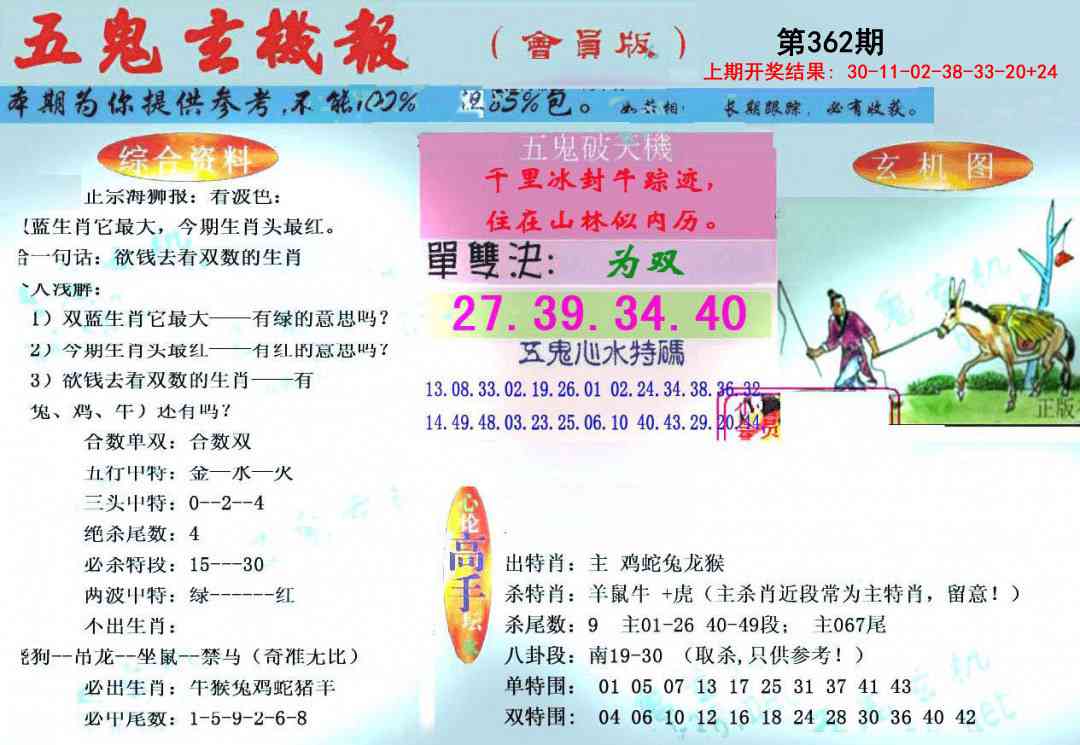 362期新五鬼玄机[图]