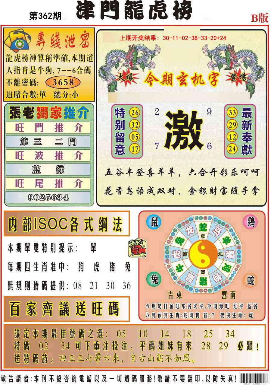 362期津门龙虎榜B[图]