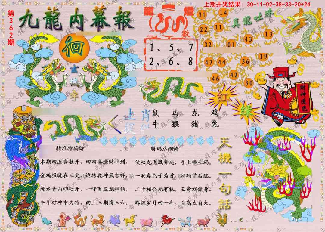 362期正版九龙内幕报[图]