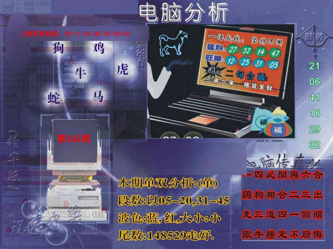 362期正版电脑分析贴士報[图]